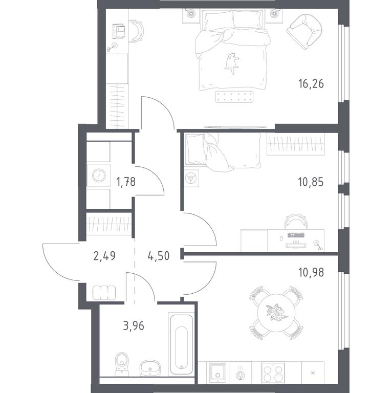 1-BD Apartment Sale, 50.82 sq. m. at Prigorod Lesnoe, Molodyozhny bulvar, 6, derevnya Misaylovo, Leninskiy City District, Moscow Region, Russia #2 1-BD Apartment Sale, 50.82 sq. m. at Prigorod Lesnoe, Molodyozhny bulvar, 6, derevnya Misaylovo, Leninskiy City District, Moscow Region, Russia #2