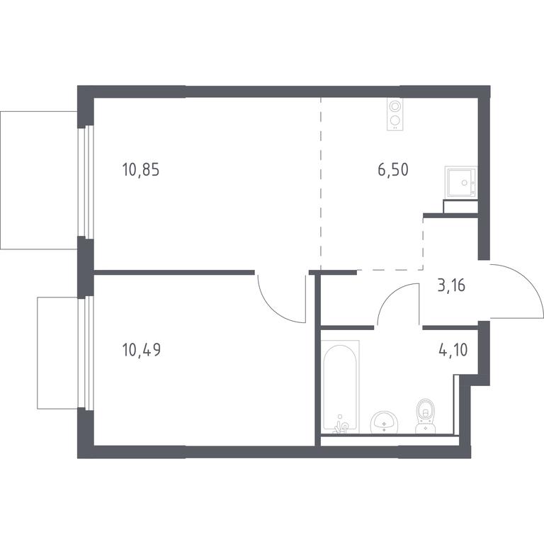 Apartment Sale, 35.1 sq. m. at Prigorod Lesnoe, Molodyozhny bulvar, 6, derevnya Misaylovo, Leninskiy City District, Moscow Region, Russia #1 Apartment Sale, 35.1 sq. m. at Prigorod Lesnoe, Molodyozhny bulvar, 6, derevnya Misaylovo, Leninskiy City District, Moscow Region, Russia #1