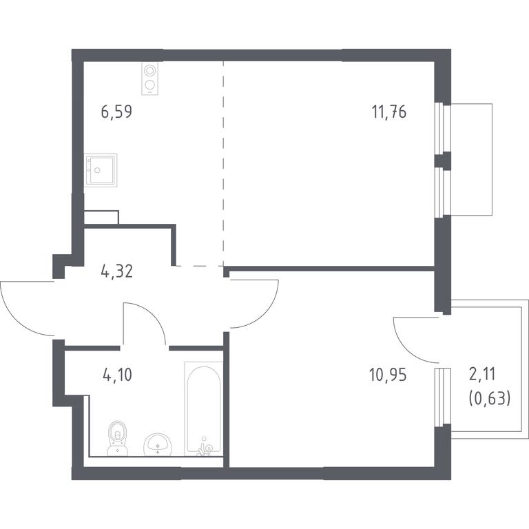 Apartment Sale, 38.35 sq. m. at Prigorod Lesnoe, Molodyozhny bulvar, 6, derevnya Misaylovo, Leninskiy City District, Moscow Region, Russia #1 Apartment Sale, 38.35 sq. m. at Prigorod Lesnoe, Molodyozhny bulvar, 6, derevnya Misaylovo, Leninskiy City District, Moscow Region, Russia #1