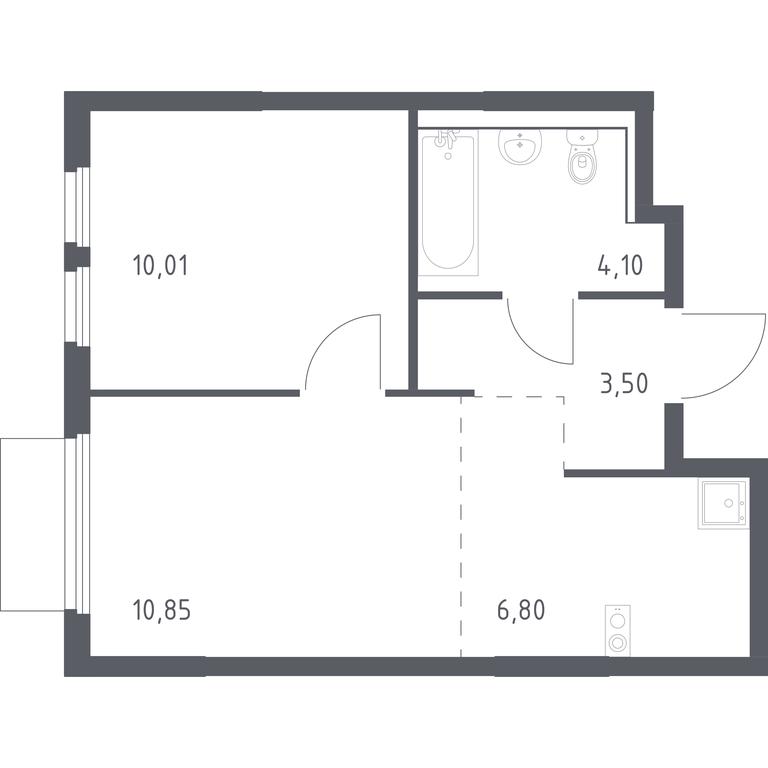 Apartment Sale, 35.26 sq. m. at Prigorod Lesnoe, Molodyozhny bulvar, 6, derevnya Misaylovo, Leninskiy City District, Moscow Region, Russia #1 Apartment Sale, 35.26 sq. m. at Prigorod Lesnoe, Molodyozhny bulvar, 6, derevnya Misaylovo, Leninskiy City District, Moscow Region, Russia #1