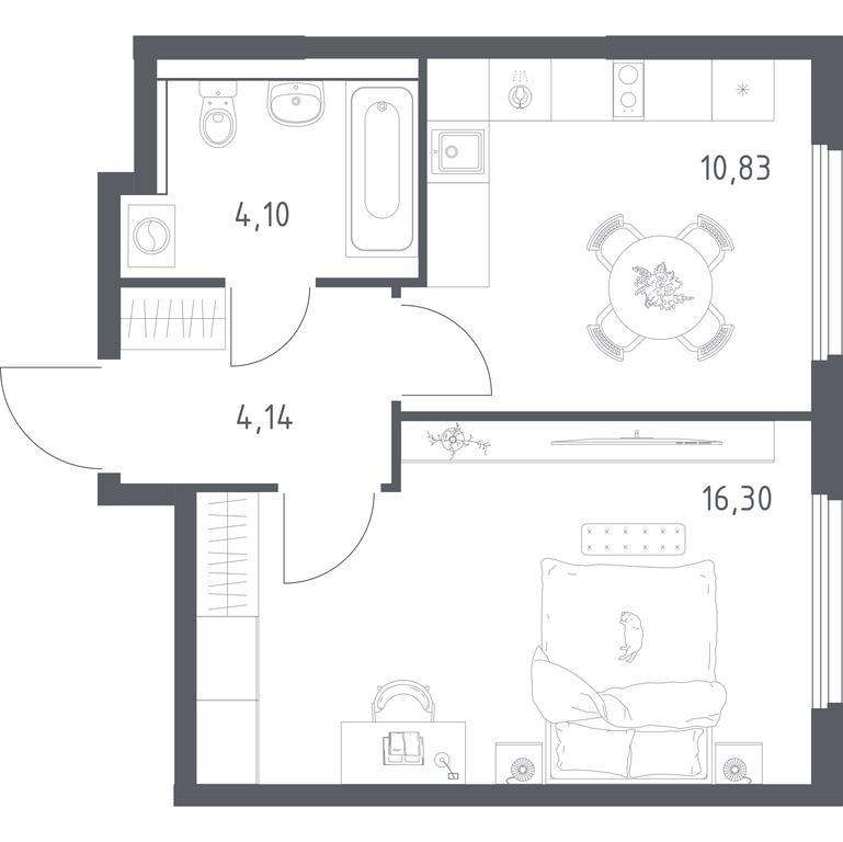 Apartment Sale, 35.37 sq. m. at Prigorod Lesnoe, Molodyozhny bulvar, 6, derevnya Misaylovo, Leninskiy City District, Moscow Region, Russia #2 Apartment Sale, 35.37 sq. m. at Prigorod Lesnoe, Molodyozhny bulvar, 6, derevnya Misaylovo, Leninskiy City District, Moscow Region, Russia #2