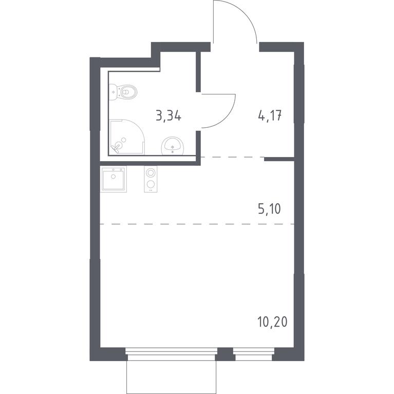 Apartment Sale, 22.81 sq. m. at Prigorod Lesnoe, Molodyozhny bulvar, 6, derevnya Misaylovo, Leninskiy City District, Moscow Region, Russia #1 Apartment Sale, 22.81 sq. m. at Prigorod Lesnoe, Molodyozhny bulvar, 6, derevnya Misaylovo, Leninskiy City District, Moscow Region, Russia #1