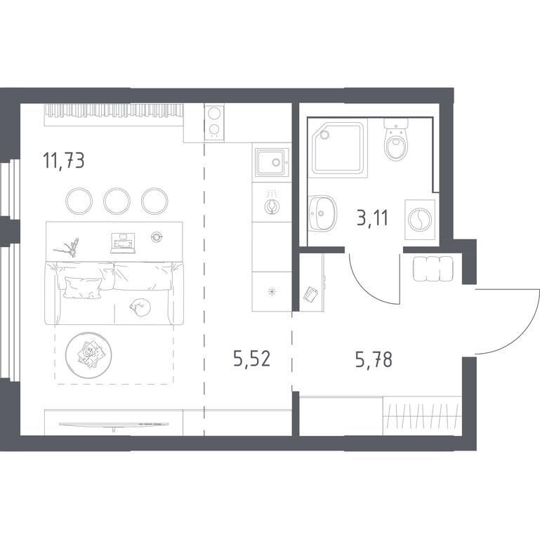 Apartment Sale, 26.14 sq. m. at Prigorod Lesnoe, Molodyozhny bulvar, 6, derevnya Misaylovo, Leninskiy City District, Moscow Region, Russia #2 Apartment Sale, 26.14 sq. m. at Prigorod Lesnoe, Molodyozhny bulvar, 6, derevnya Misaylovo, Leninskiy City District, Moscow Region, Russia #2