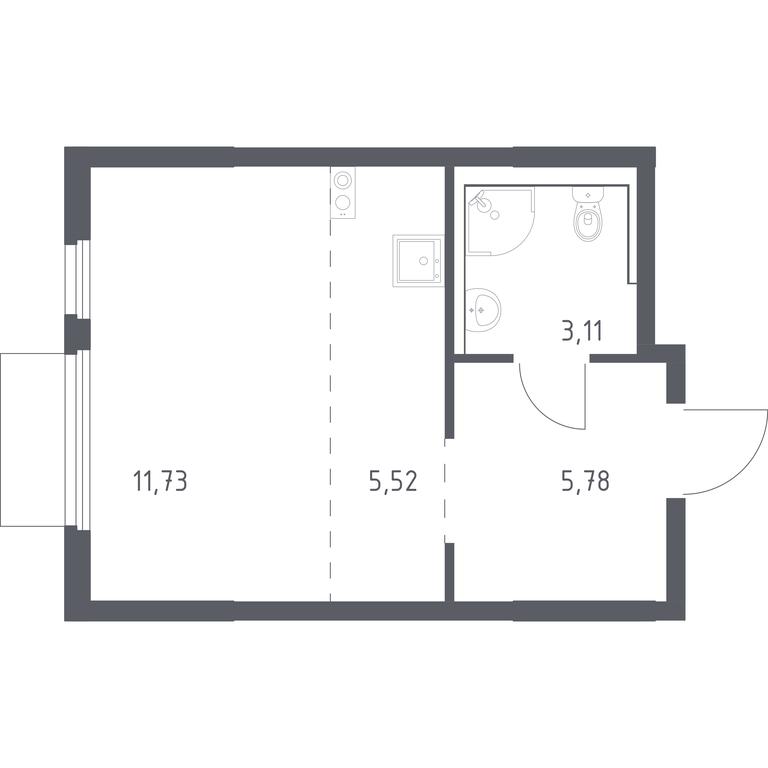 Apartment Sale, 26.14 sq. m. at Prigorod Lesnoe, Molodyozhny bulvar, 6, derevnya Misaylovo, Leninskiy City District, Moscow Region, Russia #1 Apartment Sale, 26.14 sq. m. at Prigorod Lesnoe, Molodyozhny bulvar, 6, derevnya Misaylovo, Leninskiy City District, Moscow Region, Russia #1