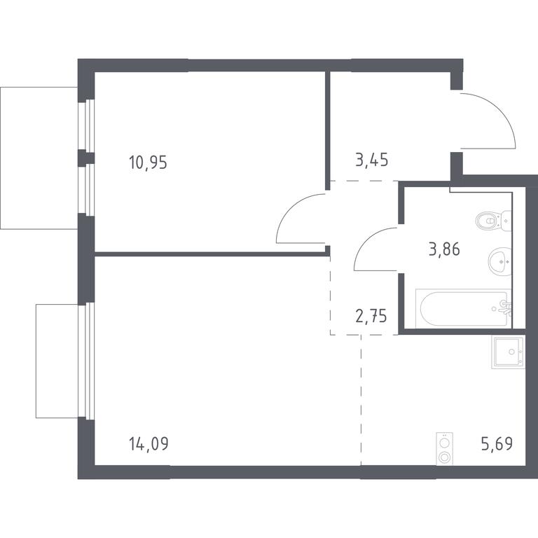 Apartment Sale, 40.79 sq. m. at Prigorod Lesnoe, Molodyozhny bulvar, 6, derevnya Misaylovo, Leninskiy City District, Moscow Region, Russia #1 Apartment Sale, 40.79 sq. m. at Prigorod Lesnoe, Molodyozhny bulvar, 6, derevnya Misaylovo, Leninskiy City District, Moscow Region, Russia #1