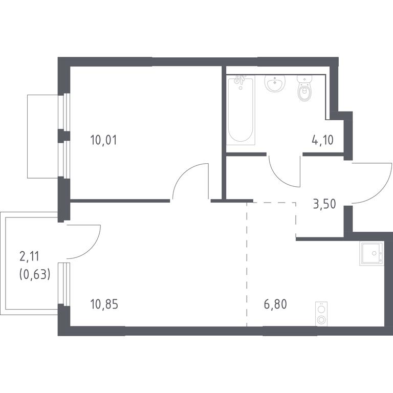 Apartment Sale, 35.89 sq. m. at Prigorod Lesnoe, Molodyozhny bulvar, 6, derevnya Misaylovo, Leninskiy City District, Moscow Region, Russia #1 Apartment Sale, 35.89 sq. m. at Prigorod Lesnoe, Molodyozhny bulvar, 6, derevnya Misaylovo, Leninskiy City District, Moscow Region, Russia #1