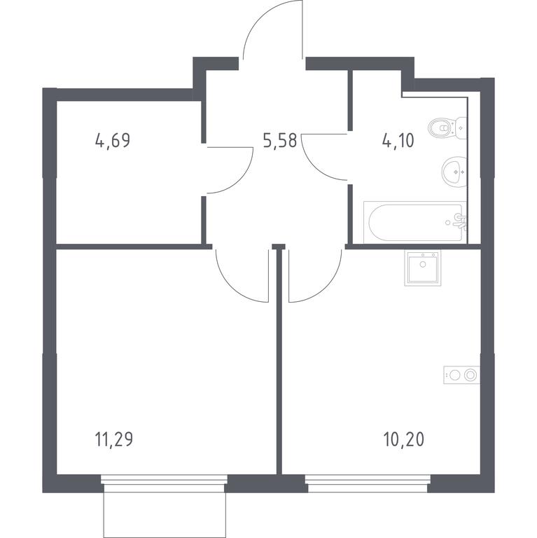 Apartment Sale, 35.86 sq. m. at Prigorod Lesnoe, Molodyozhny bulvar, 6, derevnya Misaylovo, Leninskiy City District, Moscow Region, Russia #1 Apartment Sale, 35.86 sq. m. at Prigorod Lesnoe, Molodyozhny bulvar, 6, derevnya Misaylovo, Leninskiy City District, Moscow Region, Russia #1