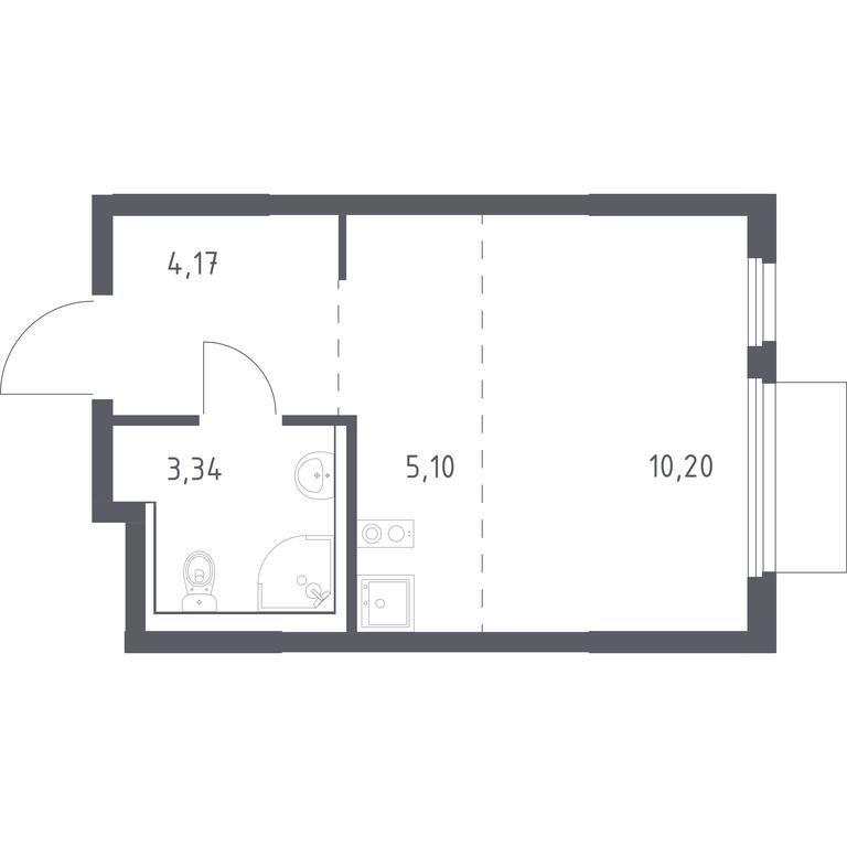 Apartment Sale, 22.81 sq. m. at Prigorod Lesnoe, Molodyozhny bulvar, 6, derevnya Misaylovo, Leninskiy City District, Moscow Region, Russia #1 Apartment Sale, 22.81 sq. m. at Prigorod Lesnoe, Molodyozhny bulvar, 6, derevnya Misaylovo, Leninskiy City District, Moscow Region, Russia #1