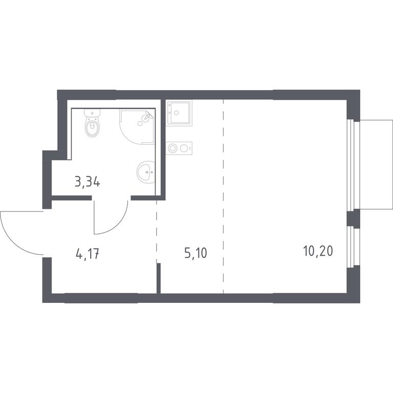 Apartment Sale, 22.81 sq. m. at Prigorod Lesnoe, Molodyozhny bulvar, 6, derevnya Misaylovo, Leninskiy City District, Moscow Region, Russia #1 Apartment Sale, 22.81 sq. m. at Prigorod Lesnoe, Molodyozhny bulvar, 6, derevnya Misaylovo, Leninskiy City District, Moscow Region, Russia #1