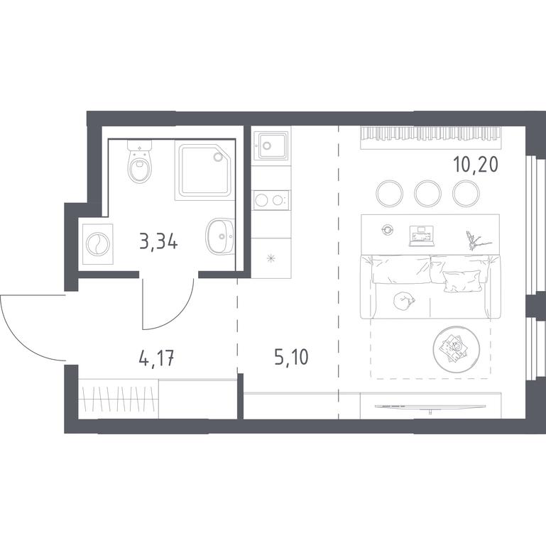 Apartment Sale, 22.81 sq. m. at Prigorod Lesnoe, Molodyozhny bulvar, 6, derevnya Misaylovo, Leninskiy City District, Moscow Region, Russia #2 Apartment Sale, 22.81 sq. m. at Prigorod Lesnoe, Molodyozhny bulvar, 6, derevnya Misaylovo, Leninskiy City District, Moscow Region, Russia #2