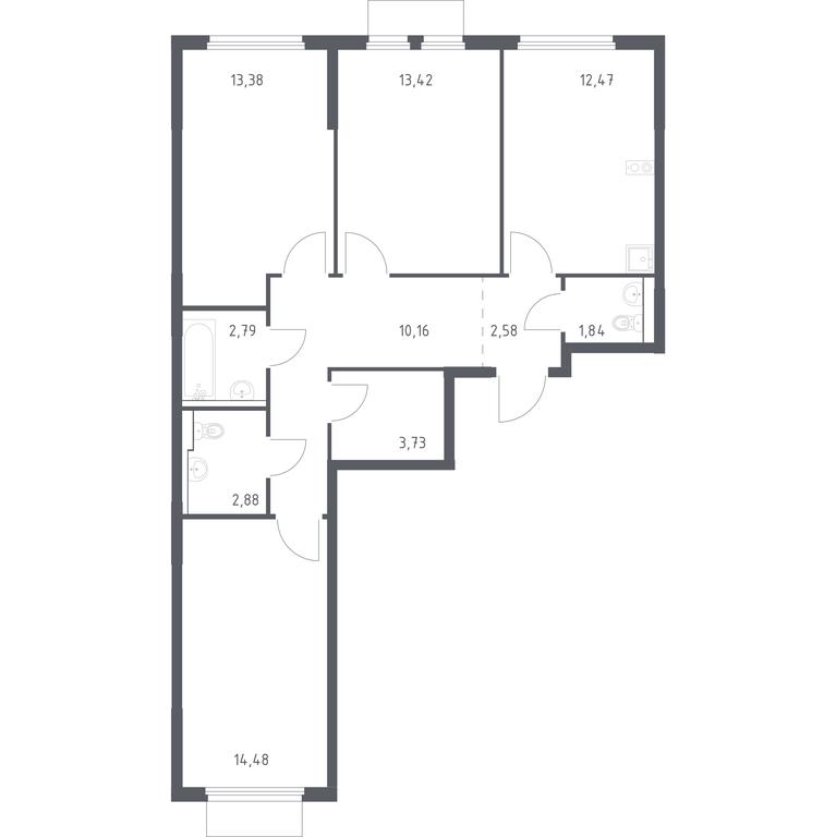 Продажа 2-комн. квартиры, 77,73 м² в ЖК «Пригород Лесное», Молодёжный бульвар, 6, деревня Мисайлово, Ленинский городской округ, Московская область, Россия #1 Продажа 2-комн. квартиры, 77,73 м² в ЖК «Пригород Лесное», Молодёжный бульвар, 6, деревня Мисайлово, Ленинский городской округ, Московская область, Россия #1