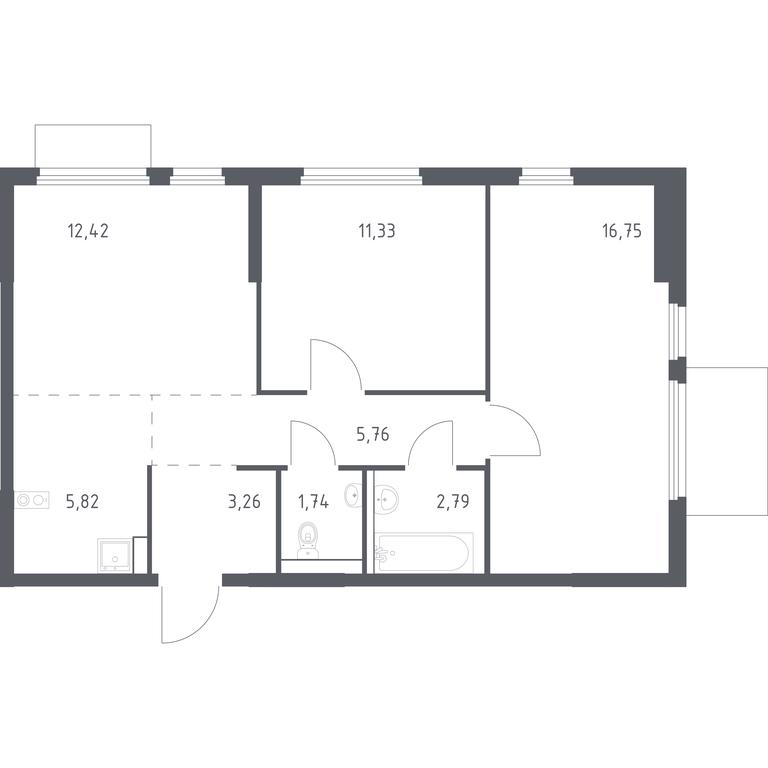 1-BD Apartment Sale, 59.87 sq. m. at Prigorod Lesnoe, Molodyozhny bulvar, 6, derevnya Misaylovo, Leninskiy City District, Moscow Region, Russia #1 1-BD Apartment Sale, 59.87 sq. m. at Prigorod Lesnoe, Molodyozhny bulvar, 6, derevnya Misaylovo, Leninskiy City District, Moscow Region, Russia #1