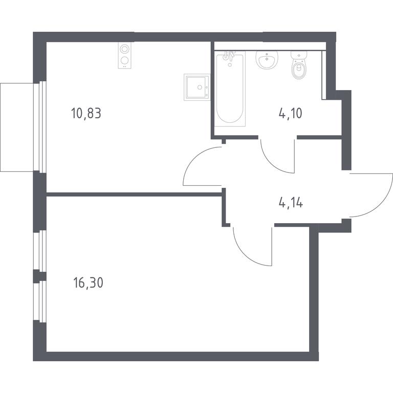 Apartment Sale, 35.37平方米 at Prigorod Lesnoe, Molodyozhny bulvar, 6, derevnya Misaylovo, Leninskiy City District, Moscow Region, Russia #1