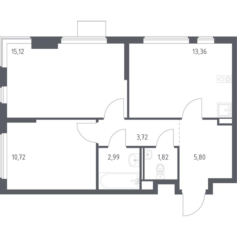 1-BD Apartment Sale, 53.53 sq. m. at Gorki Park, Shkolnaya ulitsa, 2, derevnya Korobovo, Leninskiy City District, Moscow Region, Russia #1 1-BD Apartment Sale, 53.53 sq. m. at Gorki Park, Shkolnaya ulitsa, 2, derevnya Korobovo, Leninskiy City District, Moscow Region, Russia #1