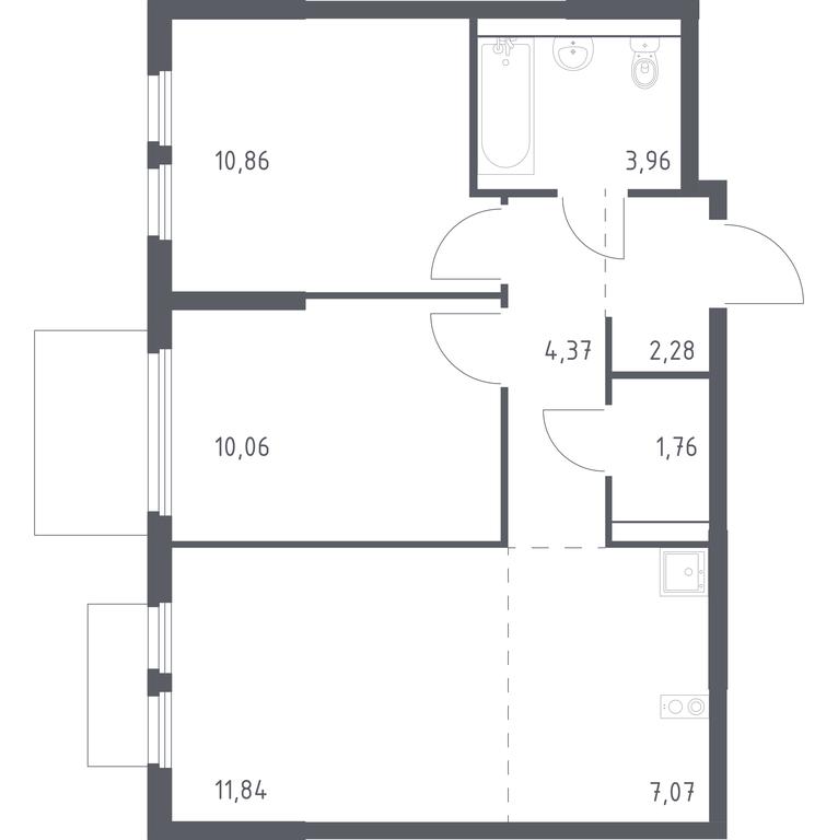 1-BD Apartment Sale, 52.2 sq. m. at Prigorod Lesnoe, Molodyozhny bulvar, 6, derevnya Misaylovo, Leninskiy City District, Moscow Region, Russia #1 1-BD Apartment Sale, 52.2 sq. m. at Prigorod Lesnoe, Molodyozhny bulvar, 6, derevnya Misaylovo, Leninskiy City District, Moscow Region, Russia #1