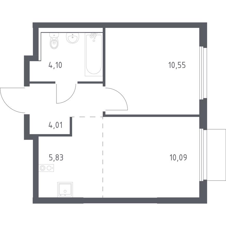 Apartment Sale, 34.58 sq. m. at Prigorod Lesnoe, Molodyozhny bulvar, 6, derevnya Misaylovo, Leninskiy City District, Moscow Region, Russia #1 Apartment Sale, 34.58 sq. m. at Prigorod Lesnoe, Molodyozhny bulvar, 6, derevnya Misaylovo, Leninskiy City District, Moscow Region, Russia #1