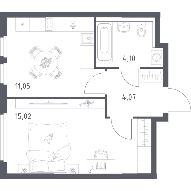 Apartment Sale, 34.24 sq. m. at Prigorod Lesnoe, Molodyozhny bulvar, 6, derevnya Misaylovo, Leninskiy City District, Moscow Region, Russia #2 Apartment Sale, 34.24 sq. m. at Prigorod Lesnoe, Molodyozhny bulvar, 6, derevnya Misaylovo, Leninskiy City District, Moscow Region, Russia #2