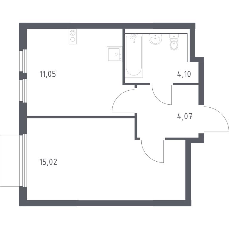 Apartment Sale, 34.24 sq. m. at Prigorod Lesnoe, Molodyozhny bulvar, 6, derevnya Misaylovo, Leninskiy City District, Moscow Region, Russia #1 Apartment Sale, 34.24 sq. m. at Prigorod Lesnoe, Molodyozhny bulvar, 6, derevnya Misaylovo, Leninskiy City District, Moscow Region, Russia #1