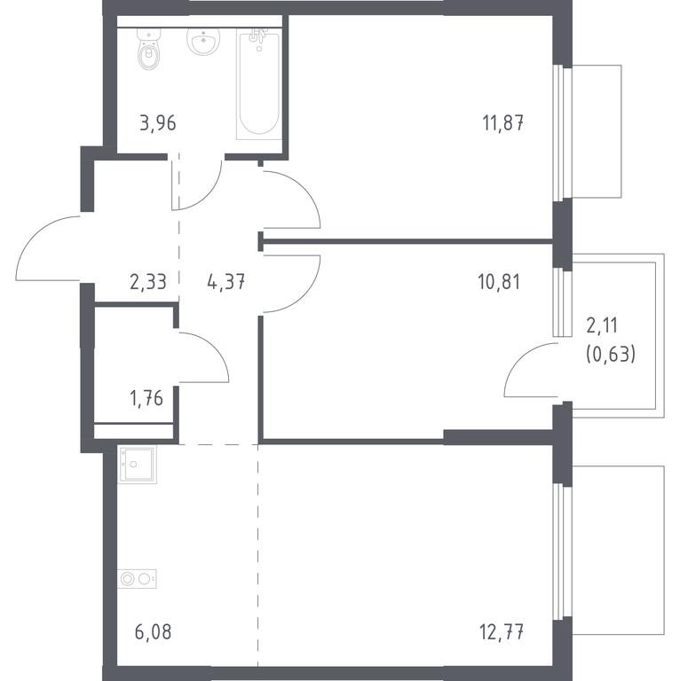 1-BD Apartment Sale, 54.58平方米 at Prigorod Lesnoe, Molodyozhny bulvar, 6, derevnya Misaylovo, Leninskiy City District, Moscow Region, Russia #1 1-BD Apartment Sale, 54.58平方米 at Prigorod Lesnoe, Molodyozhny bulvar, 6, derevnya Misaylovo, Leninskiy City District, Moscow Region, Russia #1