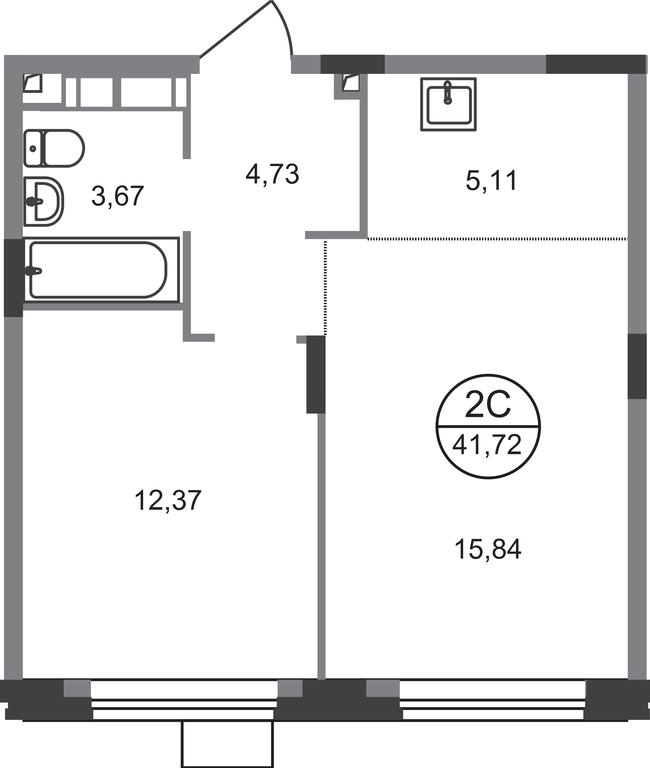 2-BD Apartment Sale, 41.72平方米 at Novograd Pavlino, Kosinskoye shosse, 2, Novoye Pavlino Microdistrict, Balashikha, Moscow Region, Russia #1 2-BD Apartment Sale, 41.72平方米 at Novograd Pavlino, Kosinskoye shosse, 2, Novoye Pavlino Microdistrict, Balashikha, Moscow Region, Russia #1