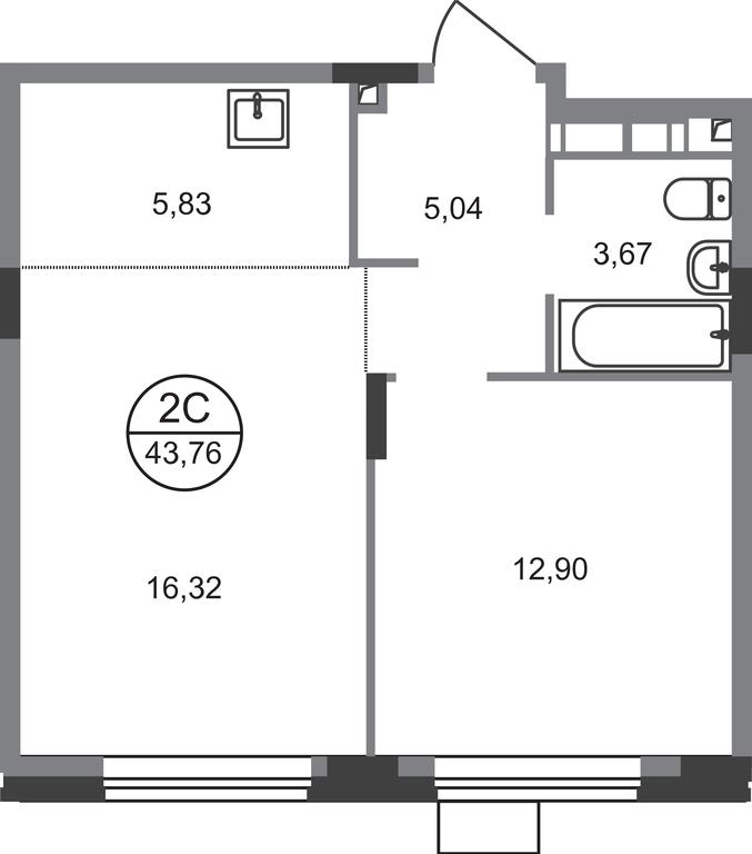 2-BD Apartment Sale, 43.76 sq. m. at Novograd Pavlino, Kosinskoye shosse, 2, Novoye Pavlino Microdistrict, Balashikha, Moscow Region, Russia #1 2-BD Apartment Sale, 43.76 sq. m. at Novograd Pavlino, Kosinskoye shosse, 2, Novoye Pavlino Microdistrict, Balashikha, Moscow Region, Russia #1