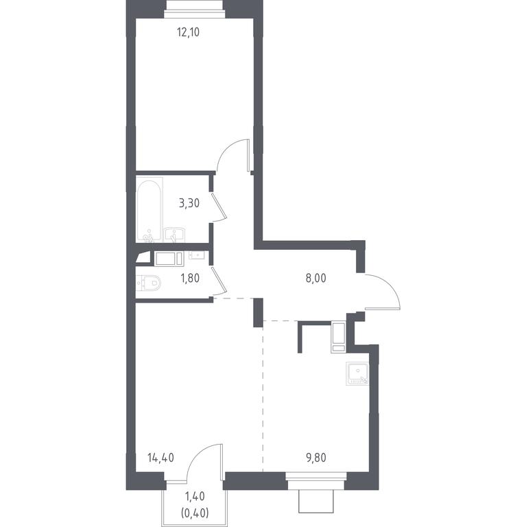 Apartment Sale, 51.3 sq. m. at Liubertsy, ulitsa Kamova, 5к1, Lyubertsy, Moscow Region, Russia #1 Apartment Sale, 51.3 sq. m. at Liubertsy, ulitsa Kamova, 5к1, Lyubertsy, Moscow Region, Russia #1