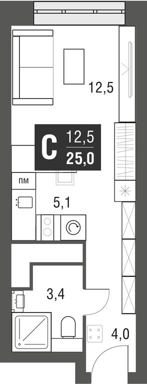 Apartment Sale, 25 sq. m. at Afi Tower, Serebryakova Drive, 11-13к1, Moscow, Russia #1 Apartment Sale, 25 sq. m. at Afi Tower, Serebryakova Drive, 11-13к1, Moscow, Russia #1