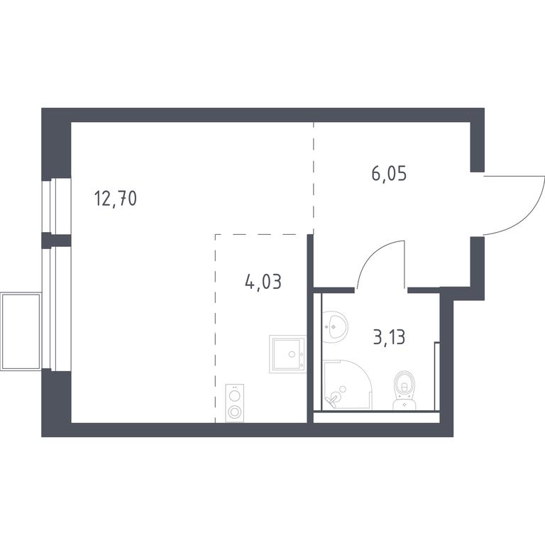 Apartment Sale, 25.91 sq. m. at Egorovo Park, 1-y kvartal, posyolok Zhilino-1, Lubertsy City District, Moscow Region, Russia #1