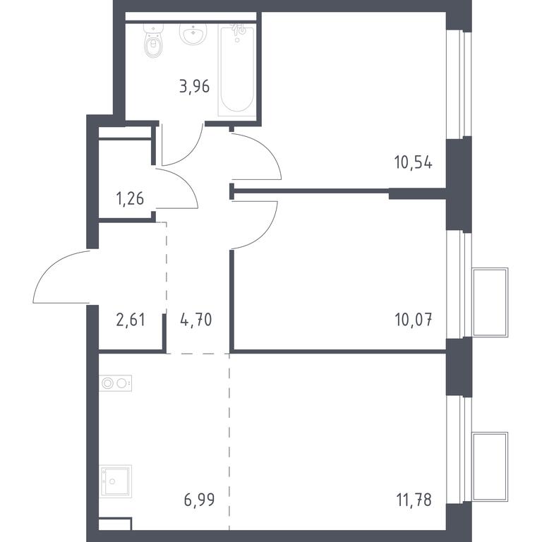 1-BD Apartment Sale, 51.91 sq. m. at Egorovo Park, 1-y kvartal, posyolok Zhilino-1, Lubertsy City District, Moscow Region, Russia #1 1-BD Apartment Sale, 51.91 sq. m. at Egorovo Park, 1-y kvartal, posyolok Zhilino-1, Lubertsy City District, Moscow Region, Russia #1