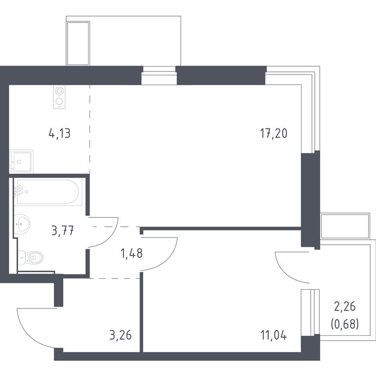 Apartment Sale, 41.56 sq. m. at Egorovo Park, 1-y kvartal, posyolok Zhilino-1, Lubertsy City District, Moscow Region, Russia #1 Apartment Sale, 41.56 sq. m. at Egorovo Park, 1-y kvartal, posyolok Zhilino-1, Lubertsy City District, Moscow Region, Russia #1