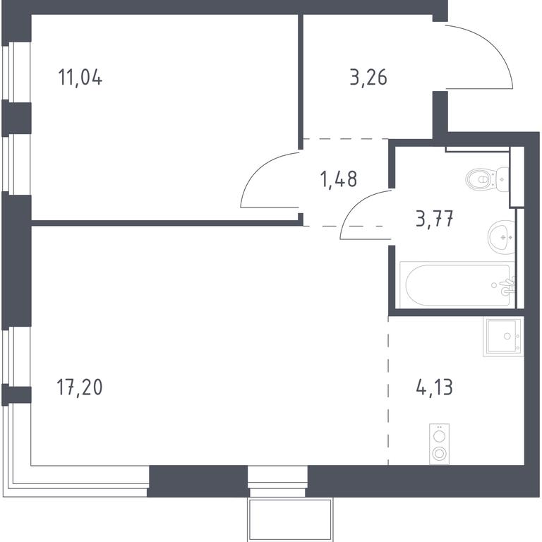 Apartment Sale, 40.88 sq. m. at Egorovo Park, 1-y kvartal, posyolok Zhilino-1, Lubertsy City District, Moscow Region, Russia #1 Apartment Sale, 40.88 sq. m. at Egorovo Park, 1-y kvartal, posyolok Zhilino-1, Lubertsy City District, Moscow Region, Russia #1