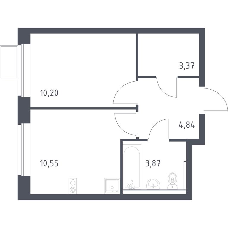 Apartment Sale, 32.83平方米 at Egorovo Park, 1-y kvartal, posyolok Zhilino-1, Lubertsy City District, Moscow Region, Russia #1
