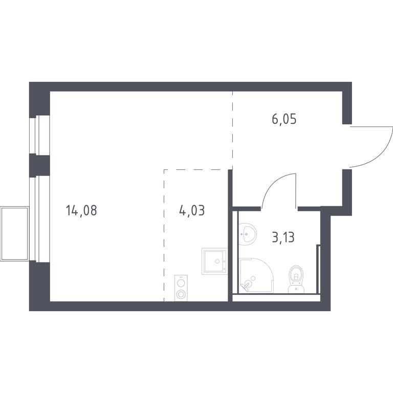 Apartment Sale, 27.29 sq. m. at Egorovo Park, 1-y kvartal, posyolok Zhilino-1, Lubertsy City District, Moscow Region, Russia #1