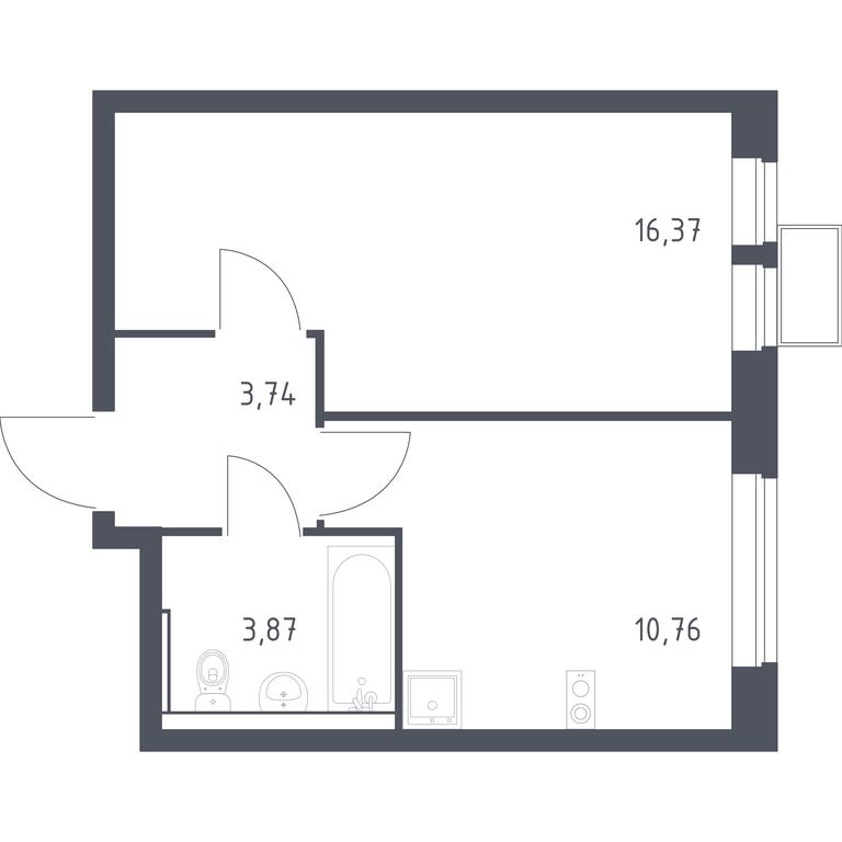 Apartment Sale, 34.74 sq. m. at Egorovo Park, 1-y kvartal, posyolok Zhilino-1, Lubertsy City District, Moscow Region, Russia #1 Apartment Sale, 34.74 sq. m. at Egorovo Park, 1-y kvartal, posyolok Zhilino-1, Lubertsy City District, Moscow Region, Russia #1