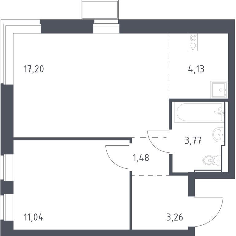 Apartment Sale, 40.88 sq. m. at Egorovo Park, 1-y kvartal, posyolok Zhilino-1, Lubertsy City District, Moscow Region, Russia #1 Apartment Sale, 40.88 sq. m. at Egorovo Park, 1-y kvartal, posyolok Zhilino-1, Lubertsy City District, Moscow Region, Russia #1