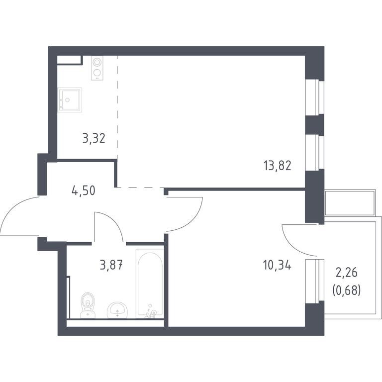 Apartment Sale, 36.53 sq. m. at Egorovo Park, 1-y kvartal, posyolok Zhilino-1, Lubertsy City District, Moscow Region, Russia #1 Apartment Sale, 36.53 sq. m. at Egorovo Park, 1-y kvartal, posyolok Zhilino-1, Lubertsy City District, Moscow Region, Russia #1
