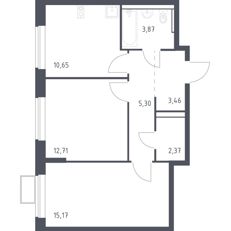 Продажа 1-комн. квартиры, 53,53 м² в ЖК «Егорово Парк», 1-й квартал, посёлок Жилино-1, городской округ Люберцы, Московская область, Россия #1 Продажа 1-комн. квартиры, 53,53 м² в ЖК «Егорово Парк», 1-й квартал, посёлок Жилино-1, городской округ Люберцы, Московская область, Россия #1