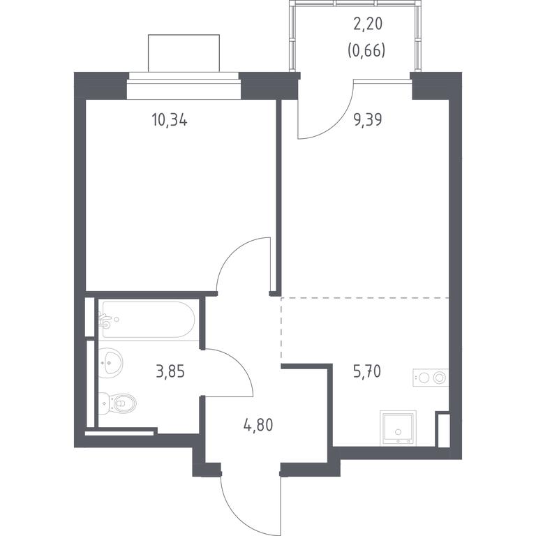 Apartment Sale, 34.74 sq. m. at Bogdanovskiy Les, derevnya Bogdanikha, Leninskiy City District, Moscow Region, Russia #1 Apartment Sale, 34.74 sq. m. at Bogdanovskiy Les, derevnya Bogdanikha, Leninskiy City District, Moscow Region, Russia #1