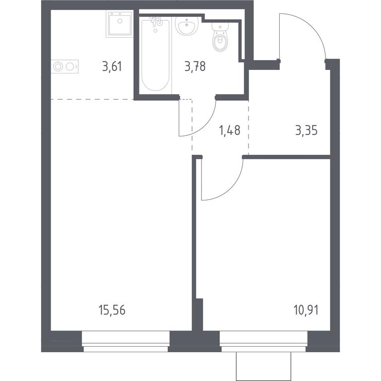 Apartment Sale, 38.69 sq. m. at Bogdanovskiy Les, derevnya Bogdanikha, Leninskiy City District, Moscow Region, Russia #1 Apartment Sale, 38.69 sq. m. at Bogdanovskiy Les, derevnya Bogdanikha, Leninskiy City District, Moscow Region, Russia #1