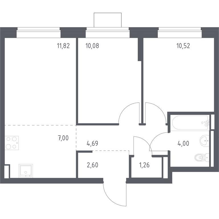 1-BD Apartment Sale, 51.97平方米 at Bogdanovskiy Les, derevnya Bogdanikha, Leninskiy City District, Moscow Region, Russia #1 1-BD Apartment Sale, 51.97平方米 at Bogdanovskiy Les, derevnya Bogdanikha, Leninskiy City District, Moscow Region, Russia #1
