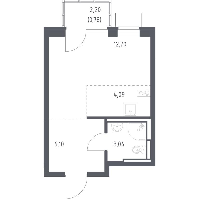 Apartment Sale, 26.71 sq. m. at Bogdanovskiy Les, derevnya Bogdanikha, Leninskiy City District, Moscow Region, Russia #1 Apartment Sale, 26.71 sq. m. at Bogdanovskiy Les, derevnya Bogdanikha, Leninskiy City District, Moscow Region, Russia #1