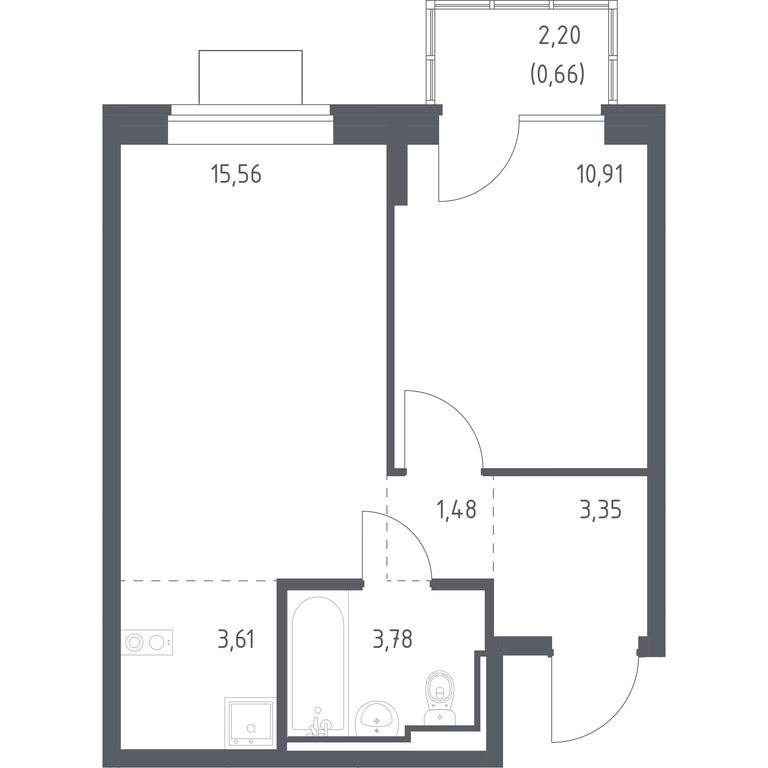 Apartment Sale, 39.35 sq. m. at Bogdanovskiy Les, derevnya Bogdanikha, Leninskiy City District, Moscow Region, Russia #1 Apartment Sale, 39.35 sq. m. at Bogdanovskiy Les, derevnya Bogdanikha, Leninskiy City District, Moscow Region, Russia #1