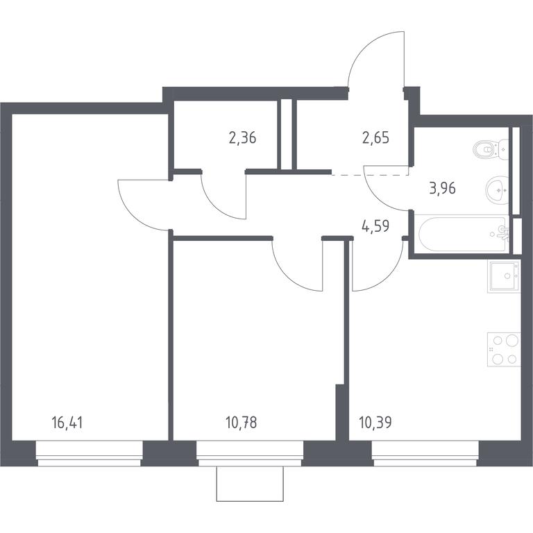 1-BD Apartment Sale, 51.14平方米 at Bogdanovskiy Les, derevnya Bogdanikha, Leninskiy City District, Moscow Region, Russia #1 1-BD Apartment Sale, 51.14平方米 at Bogdanovskiy Les, derevnya Bogdanikha, Leninskiy City District, Moscow Region, Russia #1
