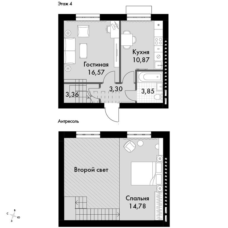 2-BD Apartment Sale, 63.6平方米 at Zhavoronki Club, zhiloy kompleks Akkord Smart-kvartal, Mitkino Village, Odintsovskiy City District, Moscow Region, Russia #1 2-BD Apartment Sale, 63.6平方米 at Zhavoronki Club, zhiloy kompleks Akkord Smart-kvartal, Mitkino Village, Odintsovskiy City District, Moscow Region, Russia #1