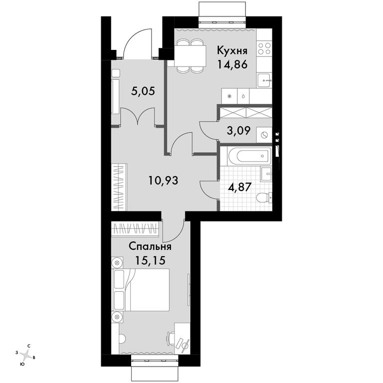 2-BD Apartment Sale, 55.3 sq. m. at Zhavoronki Club, zhiloy kompleks Akkord Smart-kvartal, Mitkino Village, Odintsovskiy City District, Moscow Region, Russia #1 2-BD Apartment Sale, 55.3 sq. m. at Zhavoronki Club, zhiloy kompleks Akkord Smart-kvartal, Mitkino Village, Odintsovskiy City District, Moscow Region, Russia #1