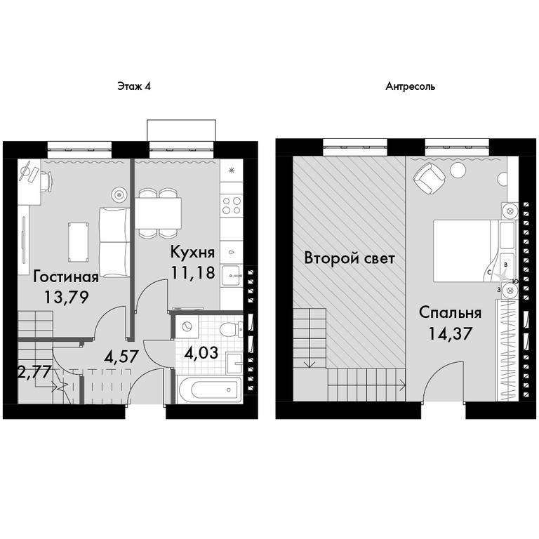2-BD Apartment Sale, 65.8平方米 at Zhavoronki Club, zhiloy kompleks Akkord Smart-kvartal, Mitkino Village, Odintsovskiy City District, Moscow Region, Russia #1 2-BD Apartment Sale, 65.8平方米 at Zhavoronki Club, zhiloy kompleks Akkord Smart-kvartal, Mitkino Village, Odintsovskiy City District, Moscow Region, Russia #1