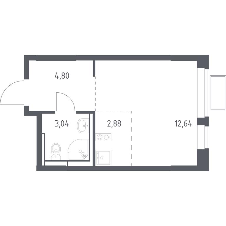 Apartment Sale, 23.36 sq. m. at Novoe Vidnoe, Kalinovka Village, Leninskiy City District, Moscow Region, Russia #1 Apartment Sale, 23.36 sq. m. at Novoe Vidnoe, Kalinovka Village, Leninskiy City District, Moscow Region, Russia #1