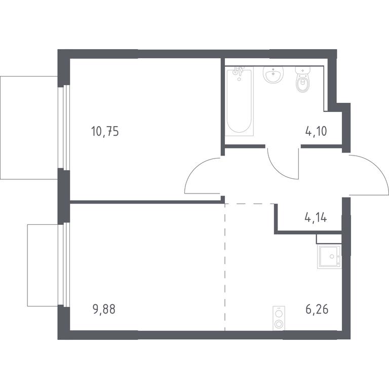 Apartment Sale, 35.13 sq. m. at Prigorod Lesnoe, Molodyozhny bulvar, 6, derevnya Misaylovo, Leninskiy City District, Moscow Region, Russia #1 Apartment Sale, 35.13 sq. m. at Prigorod Lesnoe, Molodyozhny bulvar, 6, derevnya Misaylovo, Leninskiy City District, Moscow Region, Russia #1