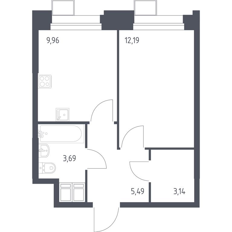 Apartment Sale, 34.63 sq. m. at Troparevo Park, Kiyevskoye shosse, 21-y kilometr, 3с4, Mosrentgen Settlement, Moscow, Russia #1