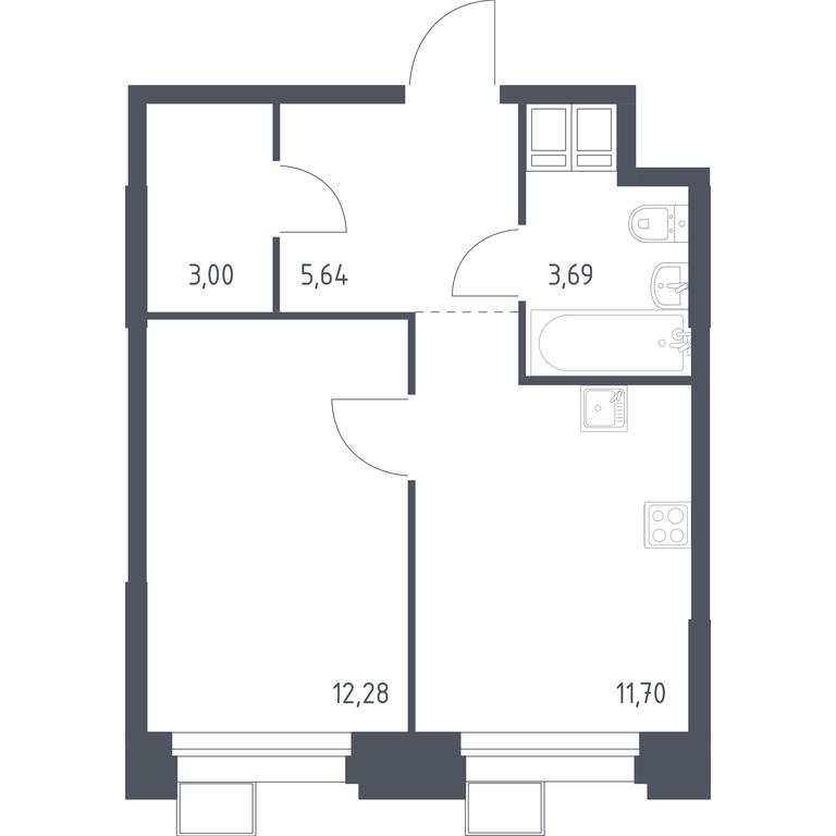 Apartment Sale, 36.46 sq. m. at Troparevo Park, Kiyevskoye shosse, 21-y kilometr, 3с4, Mosrentgen Settlement, Moscow, Russia #1 Apartment Sale, 36.46 sq. m. at Troparevo Park, Kiyevskoye shosse, 21-y kilometr, 3с4, Mosrentgen Settlement, Moscow, Russia #1